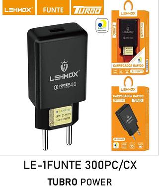 Fonte carregador rapido turbo 4.0 saida 30w Lehmox