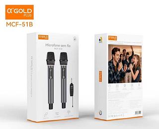 Microfones Duplo Dinâmico Sem Fio Duplo Profissional