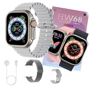 Relógio Hw68 Ultra Mini Smartwatch Serie 8 41mm 2 Pulseiras