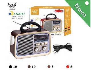 Rádio Retrô Altomex A3188 Vintage Fm Am Sd Usb Antigo Bivolt Bluetooth Radio Retro