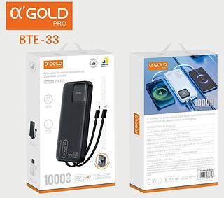 Bateria Portátil Power Bank 10000mAh 22.5W PD Carga Rápida 3.0 A'GOLD