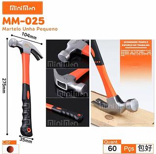 Martelo Unha Profissional Com Cabo Emborrachado Cabeça 27mm Portátil