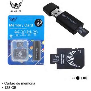 Cartão de Memória Micro Sd 128GB Original com Adaptador Sd para Celular Notebook Filmadora