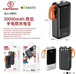 Carregador Portátil PowerBank 30.000 Anatel Original Power Bank 30000 Turbo Rápido