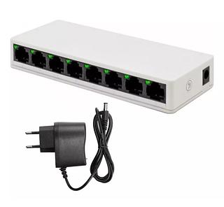 hub Switch 8 Portas 10/100 Mbps Rede Ethernet Rj45 + Fonte