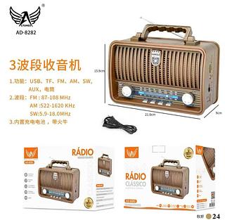 Rádio Retrô Mp3 Usb Cartão Sd Sw Pen Drive Am Fm Radio Retro