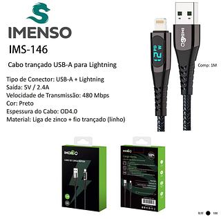 Cabo Carregador Lightning Imenso-146 Turbo Para Ios 1m Original