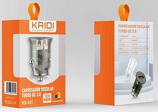 Carregador Veicular Fonte Turbo PW Cinzeiro 18w 3.0 Kd-501