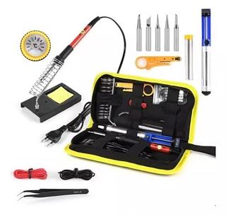 ￼Kit Ferro Solda Tubete Estanho C/ Resina Sugador Solda 110v