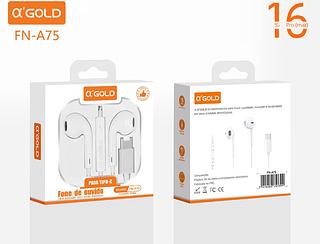 Fone com fio microfone controle de volume resistente tipoc ios P2 P3 para iphone16