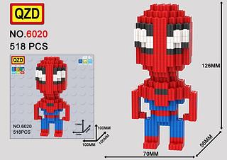 BLOCOS DE MONTAR COM 518 PECAS .BLOCOS DE CONSTRUÇÃO Homen Aranha