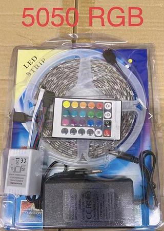 Fita Led Rgb 5050 Rolo 5m 300 Leds Ip65 + Controle + Fonte