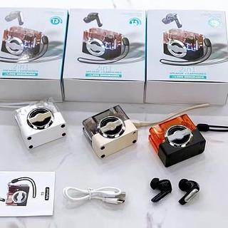 Fone de Ouvido e Caixa de Som 2 em 1 com Bluetooth em formato de Câmera Com Qualidade