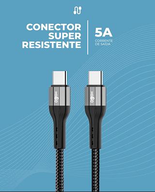 Cabo Imenso Ims-140a Usb-c Para Usb-c 2m Nylon Trançado—ORIGINAL