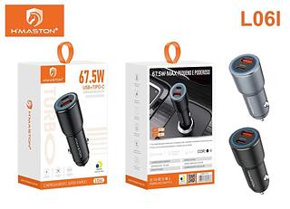 Fonte Carregador carro USB + Tipo-c 67.5w Hmaston（L13-4）