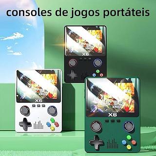 Console Portátil X6 + de 15.000 Jogos Vídeo Game 32g Linux Tela IPS 3.5 Polegadas