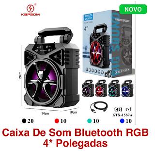 Caixa De Som Bluetooth RGB 4* Polegadas