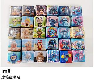 Imã de geladeira STITCH E LABUBU ima