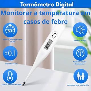 Termometro Digital Display LCD Desligamento Automatico Rapida Medição