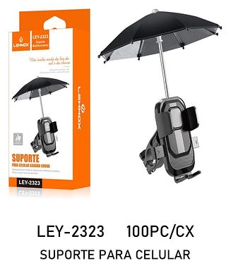 Suporte Celular para Motocicleta com Mini Guarda-Chuva - Proteção Solar e À Prova D'Água para Uso Ao Ar Livre