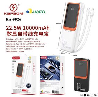 ￼Carregador portátil de turbina de Carregador Portátil 22,5w 10000mah super rápido ORIGINAL