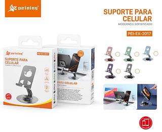 Suporte de Mesa Universal para Celular e Tablet Em Metal Reforçado 360° Graus Original Peining