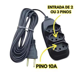extensão 3entradas tomada 3m fio