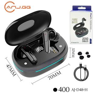 Fones de Ouvido Bluetooth Plus 70 com Suporte Digital TWS Estéreo Sem Fio Intra-auricular