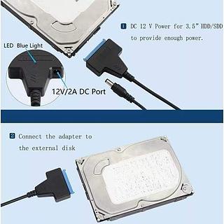 Cabo Adaptador 3IN1 SATA para USB 3.0 – Compatível com HD e SSD 2.5/3.5