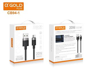 Original Cabo carregamento Turbo 20W USB - V8 Fast Data 1M