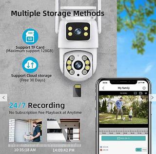 Câmera De Segurança Lente Dupla APP YOOSEE WiFi 360 Sensor Visão Noturna Externa Envio Imediato -a31