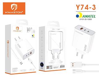 Carregador H'Maston 140W Carregamento Ultrarrápido—Com cabo typec