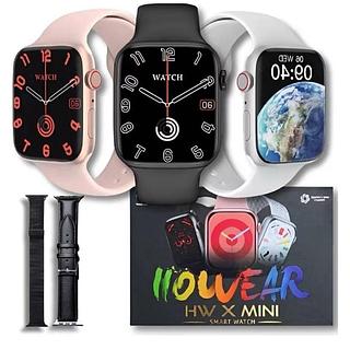 Relógio Inteligente Smartwatch Hw X Mini Amoled com 3 Pulseiras Lançamento