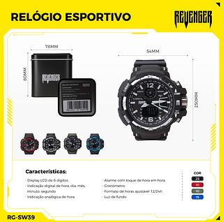 Relogio Masculino Esportivo Militar Digital Led Prova D'água com caxia