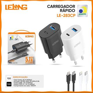 Fonte Celular Tablet Turbo 20w Parede Usb3.0 + Usb Tipo-c Pd