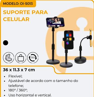Suporte De Celular Para Mesa Flexível Ajustável 360º