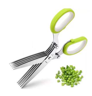 ￼Tesoura Culinária de Picotar Alimentos, temperos e papel com 5 lâminas, Tesoura 5 Lâminas, Tesoura de cozinha moderna