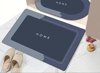 Tapete Banheiro Antiderrapante Absorvente de Secagem Rápida entregar — retângulo