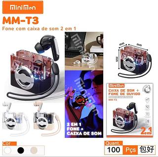 Fone de Ouvido e Caixa de Som 2 em 1 com Bluetooth em formato de Câmera Com Qualidade