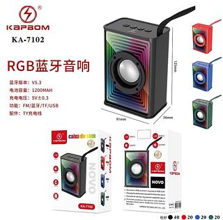 Mini Caixa De Som Com Led E Bluetooth