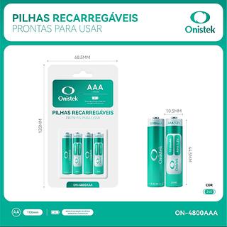 Pilha Bateria Pequena Aaa 4800 Mah C/4 KNUP Recarregável —pelo knupPilha Bateria Pequena Aaa 4800 Mah C/4 KNUP Recarregável —pelo knup