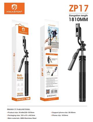 ￼H'maston ZP-17 Bastão Tripé Pau De Selfie Para Celular Com Controle 181 Cm
