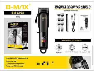 ￼Máquina De Cortar Cabelo Cortador Barbeador Aparador Profissional Acabamento Barba 8 Peças Elétrico
