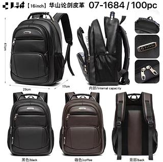 Bolsa Mochila de Couro Universitária Unissex Feminina Masculina