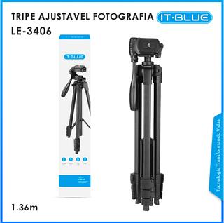 Tripe Aluminio Para Camera E Celular 1,36 Metros