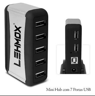 Hub Usb 2.0 7 Portas Com Fonte—LEHMOX