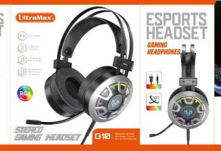 ￼Headset Fone Ouvido Gamer Pc Celular Ps4 Ps5 Xbox Mancer Twilight RGB Drivers 50mm Preto Ultramax