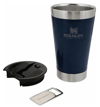 Copo Térmico Stanley Classic Com Tampa E Abridor 473ml cor azul（bm-2001）