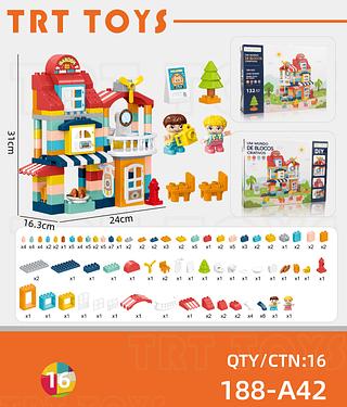 Brinquedo bloco infantil masculino e feminino com 132pc