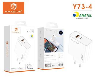 Carregador H'Maston 120W Carregamento Ultrarrápido-1USB+2PD